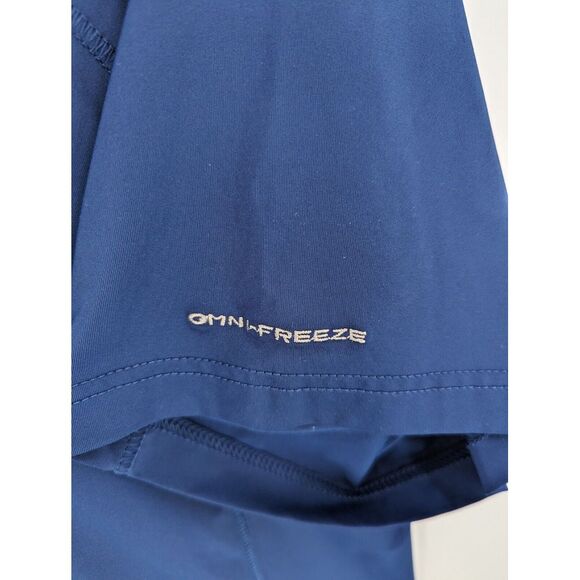 Columbia PFG Omni Freeze Men's Navy Blue 1/4 Zip Short Sleeve Pullover, XXL - Picture 6 of 10